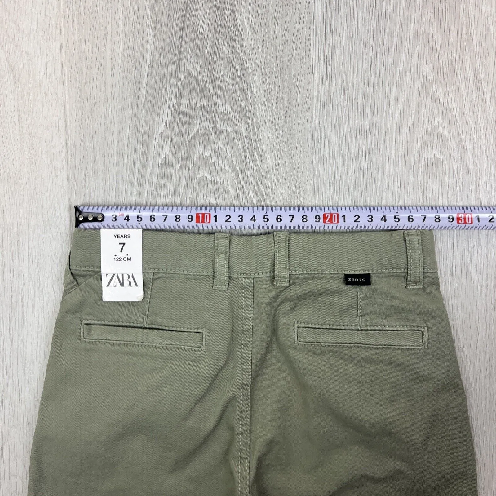 Zara Boys Khaki Green Chino Shorts Size 7 Years (New)