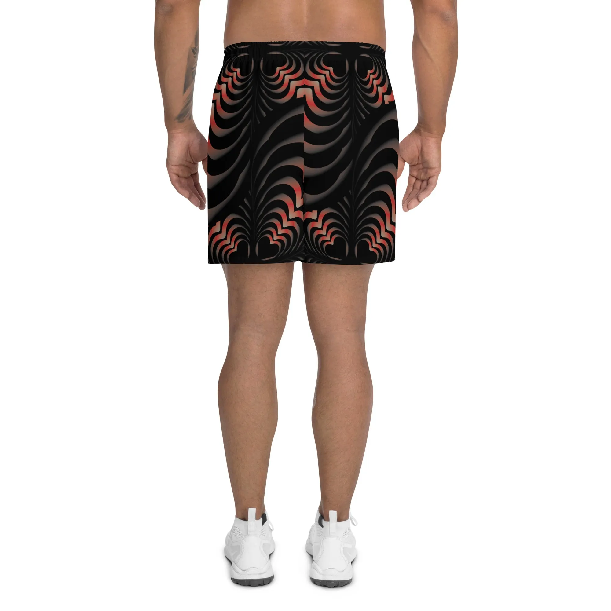 Zebra Love™ Fiery Unisex Athletic Long Shorts