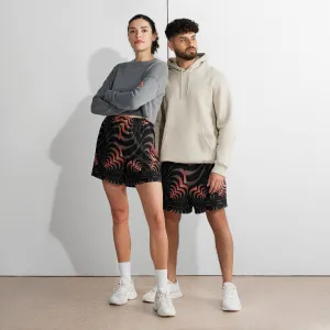 Zebra Love™ Fiery Unisex Athletic Long Shorts