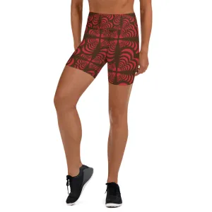 Zebra Love™ More Brown than Red Yoga Shorts