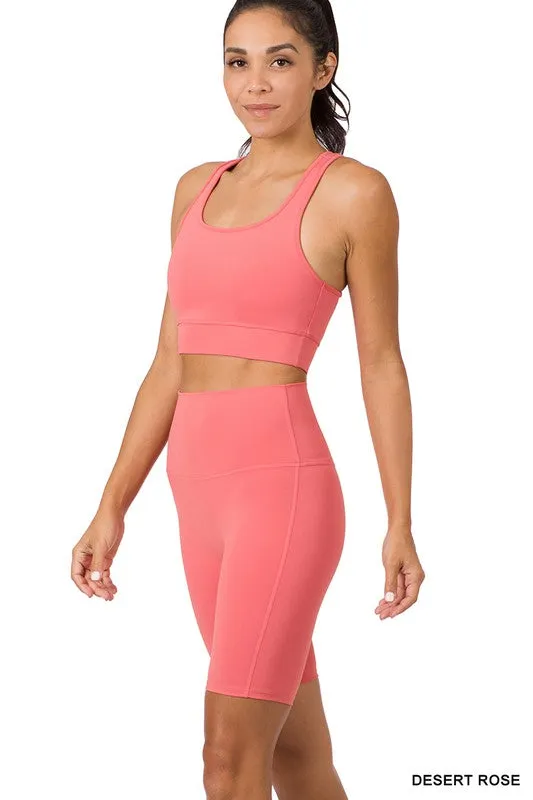 ZENANA Athletic Tank Top & Biker Shorts Set