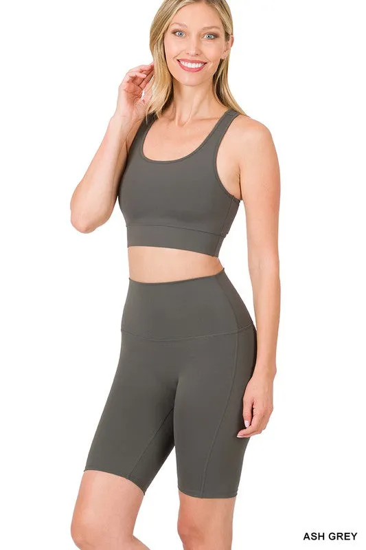 ZENANA Athletic Tank Top & Biker Shorts Set