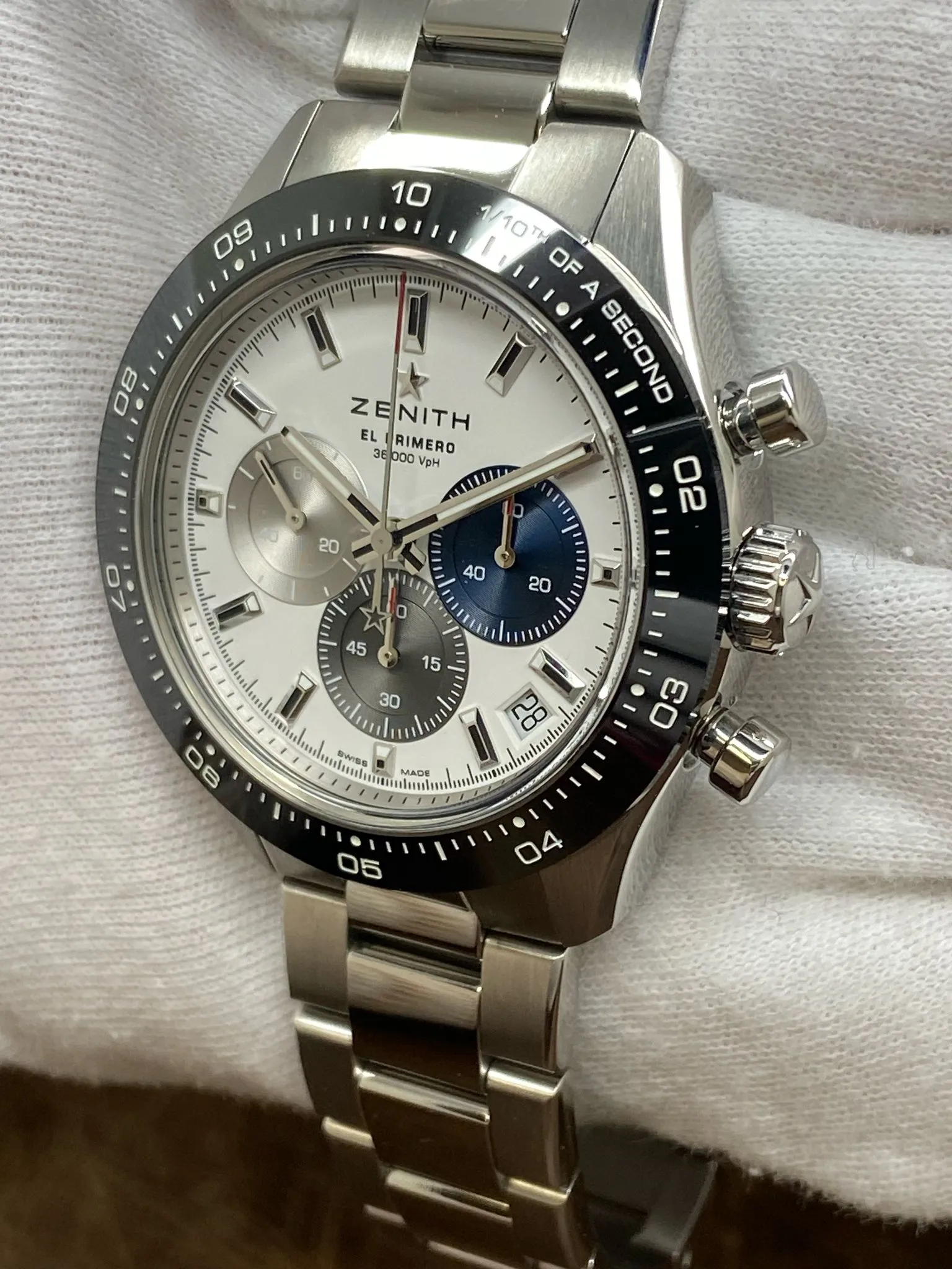 Zenith El Primero Chronomaster Sport 03.3100.3600/69.M3100 White Tri-Color Dial Automatic Men's Watch